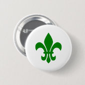 Grüne Fleur de Lis Button (Vorne & Hinten)