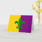 Grüne Fleur de Lis Karte (Gelbe Blume)