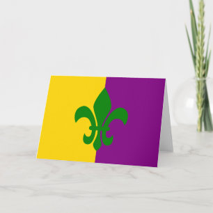Grüne Fleur de Lis Karte