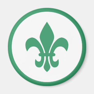 Grüne Fleur de Lis Magnet