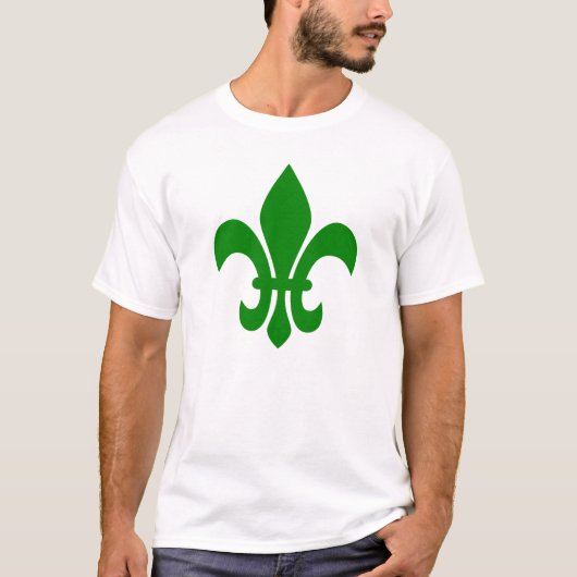 Grüne Fleur de Lis T-Shirt (Vorderseite)