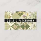 Grüne Flieder-Quilt-Patchwork-Handmade-Kleidung Visitenkarte (Vorderseite)