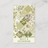Grüne Flieder-Quilt-Patchwork-Handmade-Kleidung Visitenkarte (Vorderseite)