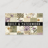 Grüne Flieder-Quilt-Patchwork-Handmade-Kleidung Visitenkarte (Vorderseite)