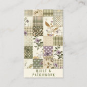 Grüne Flieder-Quilt-Patchwork-Handmade-Kleidung Visitenkarte (Vorderseite)