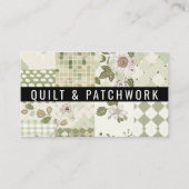 Grüne Flieder-Quilt-Patchwork-Handmade-Kleidung Visitenkarte (Vorderseite)