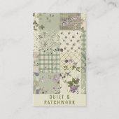 Grüne Flieder-Quilt-Patchwork-Handmade-Kleidung Visitenkarte (Vorderseite)