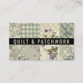 Grüne Flieder-Quilt-Patchwork-Handmade-Kleidung Visitenkarte (Vorderseite)