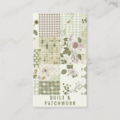 Grüne Flieder-Quilt-Patchwork-Handmade-Kleidung Visitenkarte (Vorderseite)