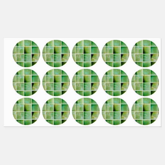 Grüne Fliesen Etiketten (Blatt)