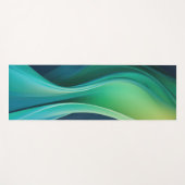 Grüne fließende Formen in dunkelblau Yogamatte (Vorderseite (Horizontal))