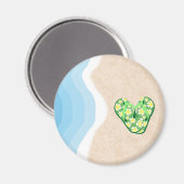 Grüne Flip Flops auf dem Beach Magnet (Vorderseite/Rückseite)