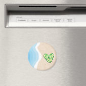 Grüne Flip Flops auf dem Beach Magnet (In Situ (Geschirrspüler))