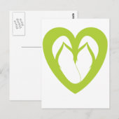 Grüne Flip-Flops-Design 1 Postkarte (Vorne/Hinten)