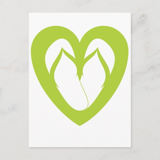 Grüne Flip-Flops-Design 1 Postkarte (Vorderseite)
