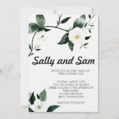 Grüne Flora Einladung (Vorderseite)