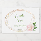 Grüne Flora Mini Frische Weinflasche Schaumweinetikett (Einzelnes Label)