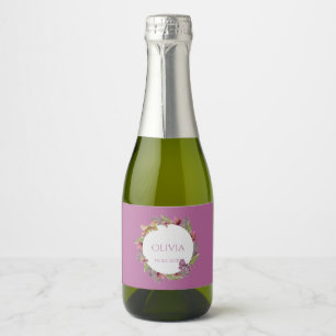 Grüne Flora Mini Sparkling Weinkeller Schaumweinetikett