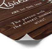 Grüne Flora Rustikaler Wald Wie viele Küsse signie Poster (Ecke)