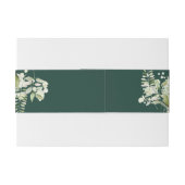 Grüne Floral Emerald Green Wedding Einladung Einladungsbanderole (Rückseitenbeispiel)