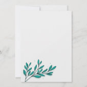 Grüne Floral Gold     Foilwill meine Bridesmeile Einladung (Rückseite)