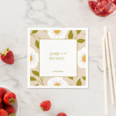 Grüne florale Boho-Hochzeitspapier-Serviette Serviette (Beispiel)