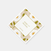 Grüne florale Boho-Hochzeitspapier-Serviette Serviette (Ecke)