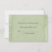 Grüne florale Embossed UAWG Einladung (Vorderseite)