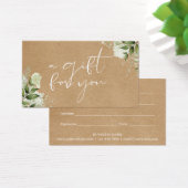 Grüne Florale Rustikale Kraft-Geschenkkarte (Schreibtisch)
