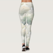 Grüne florale Serenität Leggings (Rückseite)