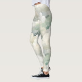 Grüne florale Serenität Leggings (Links)