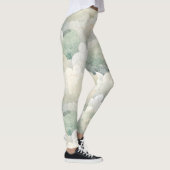 Grüne florale Serenität Leggings (Rechts)