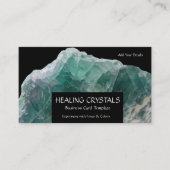 Grüne Fluoritkristalle zur Heilung Visitenkarte (Vorderseite)