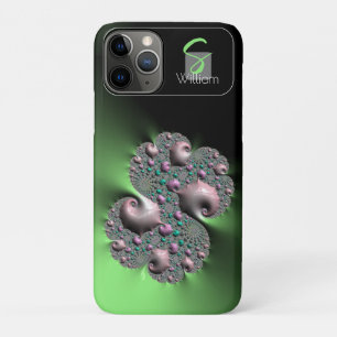 Grüne Flüssigkeit Fraktal Monogramm iPhone-Hülle Case-Mate iPhone Hülle