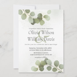 Grüne Foliage Eucalyptus Wedding Einladung