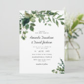 Grüne Foliage Eukalyptus Botanischer Garten Einladung (Stehend Vorderseite)