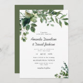 Grüne Foliage Eukalyptus Botanischer Garten Einladung (Vorne/Hinten)