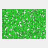 Grüne Foliage für abstrakte Kunstgestaltung Geschenkpapier Set (Vorderseite)
