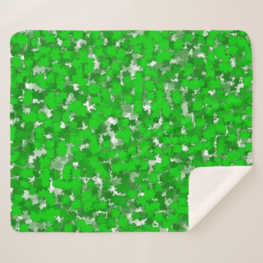 Grüne Foliage für abstrakte Kunstgestaltung Sherpadecke (Vorderseite (Horizontal))