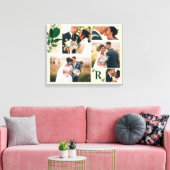 Grüne Foliage Hochzeitfotografie Leinwanddruck (Insitu (Wohnzimmer))