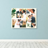 Grüne Foliage Hochzeitfotografie Leinwanddruck (Insitu (Holzboden))