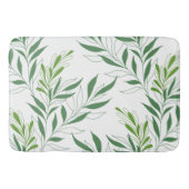 Grüne Foliage Muster elegant grün und weiß Badematte (Vorderseite)