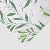 Grüne Foliage Muster elegant grün und weiß Seidenpapier (Detail)