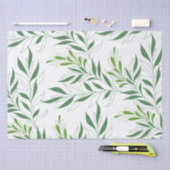 Grüne Foliage Muster elegant grün und weiß Seidenpapier (Handwerk)