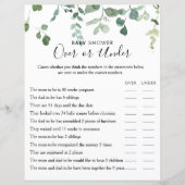 Grüne Folien über oder unter Babydusche (Vorderseite)