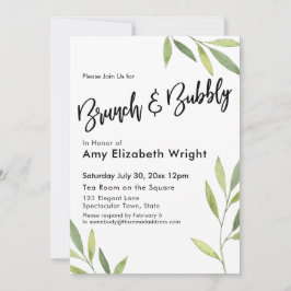 Grüne Folionen Brunch & Bubbly Einladung