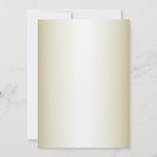 Grüne Folionen der Einsatzpartei Weißer Blütengold Einladung (Rückseite)