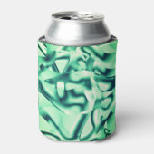 Grüne Formen aus Acryl, einige Minzetöne Dosenkühler (Kanne Vorderseite)