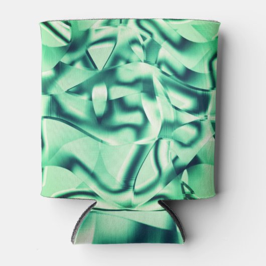 Grüne Formen aus Acryl, einige Minzetöne Dosenkühler (Vorderseite)