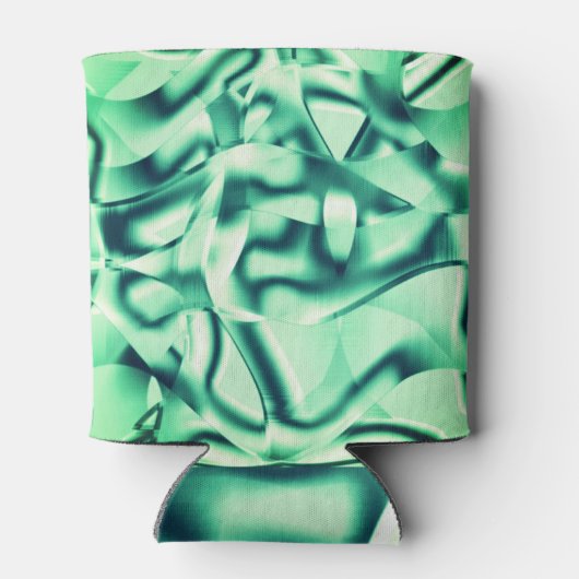 Grüne Formen aus Acryl, einige Minzetöne Dosenkühler (Rückseite)